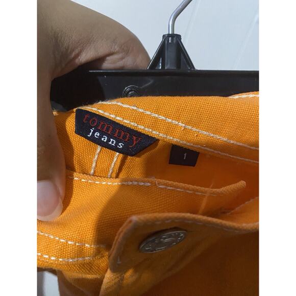 Tommy Hilfiger Vintage Y2K Shorts EUC Size 1 Orange - Picture 3 of 6